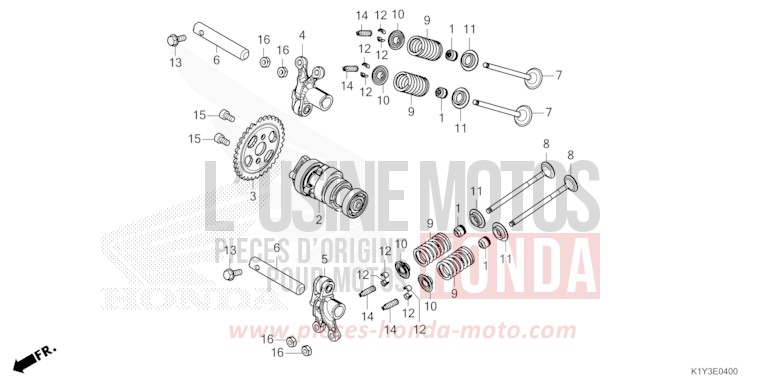 CAMSHAFT/VALVE for PCX 125 MAT GALAXY BLACK METALLIC (NHA76) from 2021